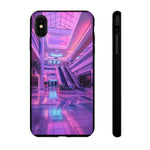 Empty Mall Escalator Vaporwave Art Tough Phone Case