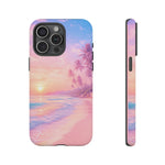 Pastel Beach Sunset Haze Vaporwave Art Tough Phone Case