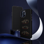 Trans Am Phone Case Black Gold, Three-View Vector Tough Cover