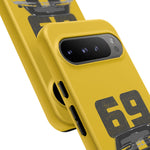 1969 Camaro Z28 Yellow Front View Muscle Car Tough Phone Case
