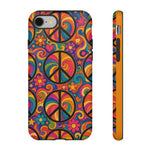 Peace Love Rainbow Spiral Art Tough Phone Case
