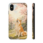 Akita under Cherry Blossoms Dog Breed Phone Case