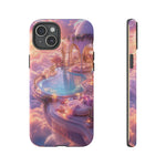 Floating Pool Deck Phone Case, Pastel Cloud 3D Render Cover