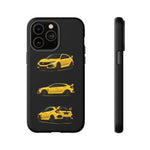 Yellow Type R Sports Car Phone Case Tough JDM Hot Hatch Multi View Print