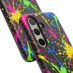 Neon Paint Splatter 90s Art Tough Phone Case