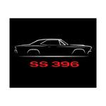 1966 Chevelle SS 396 Poster Classic Muscle Car Wall Art Chevy SS Print Decor