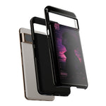 Melancholy Data Poster Phone Case, Glitch Anime Sky Tough Cover