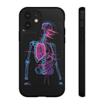 Neon Anatomical Skeleton Phone Case | Internal Displacement Art