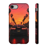 Black Camaro ZL1 Sunset Tough Phone Case - Palm Silhouette
