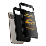 Z06 Corvette Phone Case, Yellow Neon Chrome Studio Cover