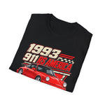 1993 911 RS America T-Shirt — Vintage Red Porsche Sports Car Graphic Tee
