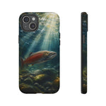 Salmon River Fishing Phone Case, Sunlit Current Cover