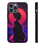Neon Geisha Silhouette Phone Case | Tough Cover