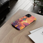Retro Runner Sunset phone case | 80s Vaporwave jogging design