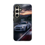 Skyline GT-R R34 White Nurburgring Speed Art Tough Phone Case