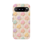 Pastel Swirl Lollipops Tough Case | Candy Pattern Phone Cover