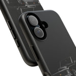 Black Classic C10 Truck Phone Case | Vintage Pickup Reflection, Minimal Auto Design