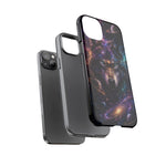 Cosmic Wolf Phone Case, Galaxy Nebula Portrait Tough Cover, Gift