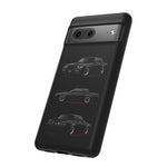 Black GNX Phone Case, Three-View Muscle Car Vector Tough Cover