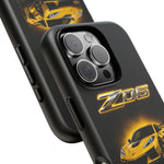 Z06 Corvette Phone Case, Yellow Neon Chrome Studio Cover