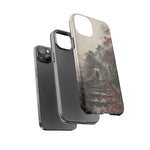 Autumn Temple Steps phone case | Japanese watercolor landscape cover