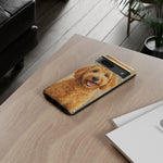 Goldendoodle Fluffy Curls Portrait Art Tough Phone Case