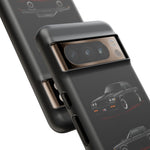 Black GNX Phone Case, Three-View Muscle Car Vector Tough Cover