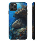 Grouper Reef Phone Case, Sunbeam Ledge Marine Art Tough Cover