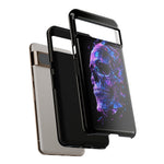 Holographic Skull Phone Case, Shattered Glass Iridescent Cover
