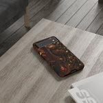 Tabby Cat on Christmas Tree phone case | Tough Case