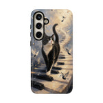 Piano Cat walking on keys Tough Case | Phone cover, musical cat art
