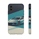 Retro Teal Sports Car C8 phone case | Tough Cases