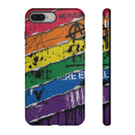 Rainbow Grunge Ripped Stripes phone case | Tough Cases
