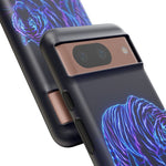 Neon Blue Tiger phone case | tough protective cover