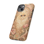 Persian Cat Floral Art Nouveau Tough Phone Case