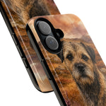 Border Terrier Earthy Watercolor Art Tough Phone Case