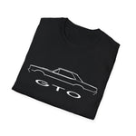 1964 GTO Outline Silhouette Classic Muscle Car T-Shirt Line Art Emblem Fan Gift