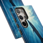 Barracuda Silhouette Phone Case, Sunlit Marine Art Tough Cover