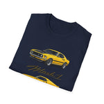 Yellow 1969 Mach 1 T-Shirt | Classic Muscle Car Illustration