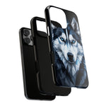 Siberian Husky Geometric Diamond Art Tough Phone Case