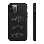 Trans Am Phone Case Black Gold, Three-View Vector Tough Cover