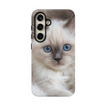 Ragdoll Kitten Phone Case, Blue Eyes Macro Portrait Cover, Gift
