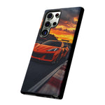 Orange C8 Z06 Flat Plane V8 Speed Art Tough Phone Case
