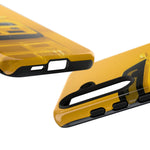 Yellow Skyline Phone Case, R34 GTR 90s JDM Legend Tough Cover for Men Gift