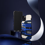 R34 Skyline GT-R Bayside Blue Tough Phone Case for 90s JDM Fans