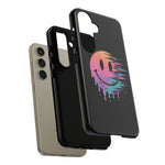 Melting Glitch Smiley Face Phone Case Trippy Tough Case