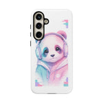 Pastel Panda Phone Case, Glitch Color Block Cover
