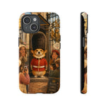 Corgi Royal Guard phone case | Cute British corgi soldier illustration