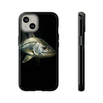 Snook Fishing Phone Case, Saltwater Portrait Black Cover, Gift