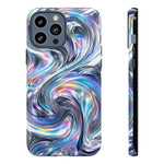 Chrome Metallic Swirl  Art Tough Phone Case